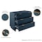 Manhattan Comfort Granville Midnight Blue 5-Drawer Tall Dresser, 3-Drawer Standard Dresser and 6-Drawer Double Dresser GRAN034 - alternate 2